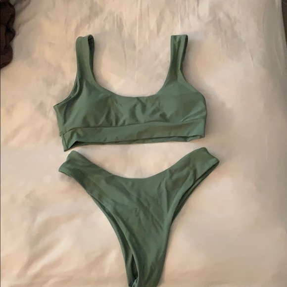 Zaful Other - Zaful Army Green Bikini